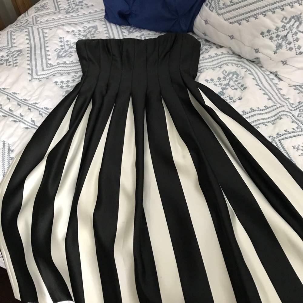 Black and white cocktail dress